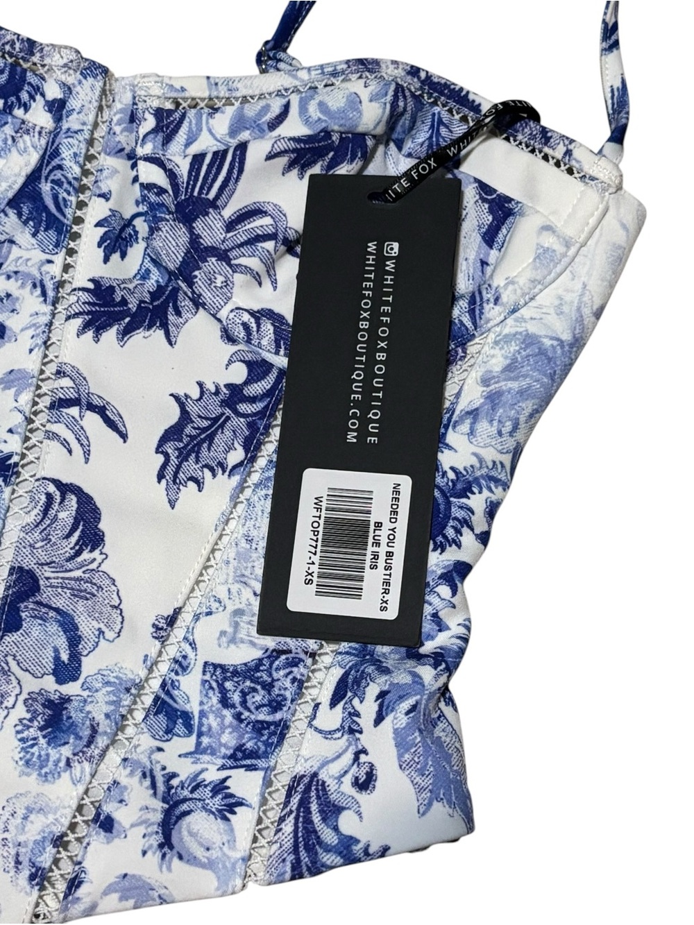 NWT White Fox Needed You Bustier Women’s Size X-Small In Blue Iris - Picture 7 of 11